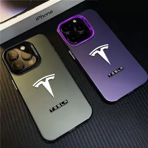 Sports Super Cool Car Tesla Logo Phone Case for iPhone 17 16 Pro 11 12 13 14 15 Pro Max Air Plus Christmas gift