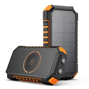 Solar Power Bank 26800mAh, Wireless Portable Charger Fast Charge 3.0A Solar Charger External Battery with 4 Outputs & Flashlight for Phone, Tablet and Camping Outdoors, Best Gifts for Family, Friends