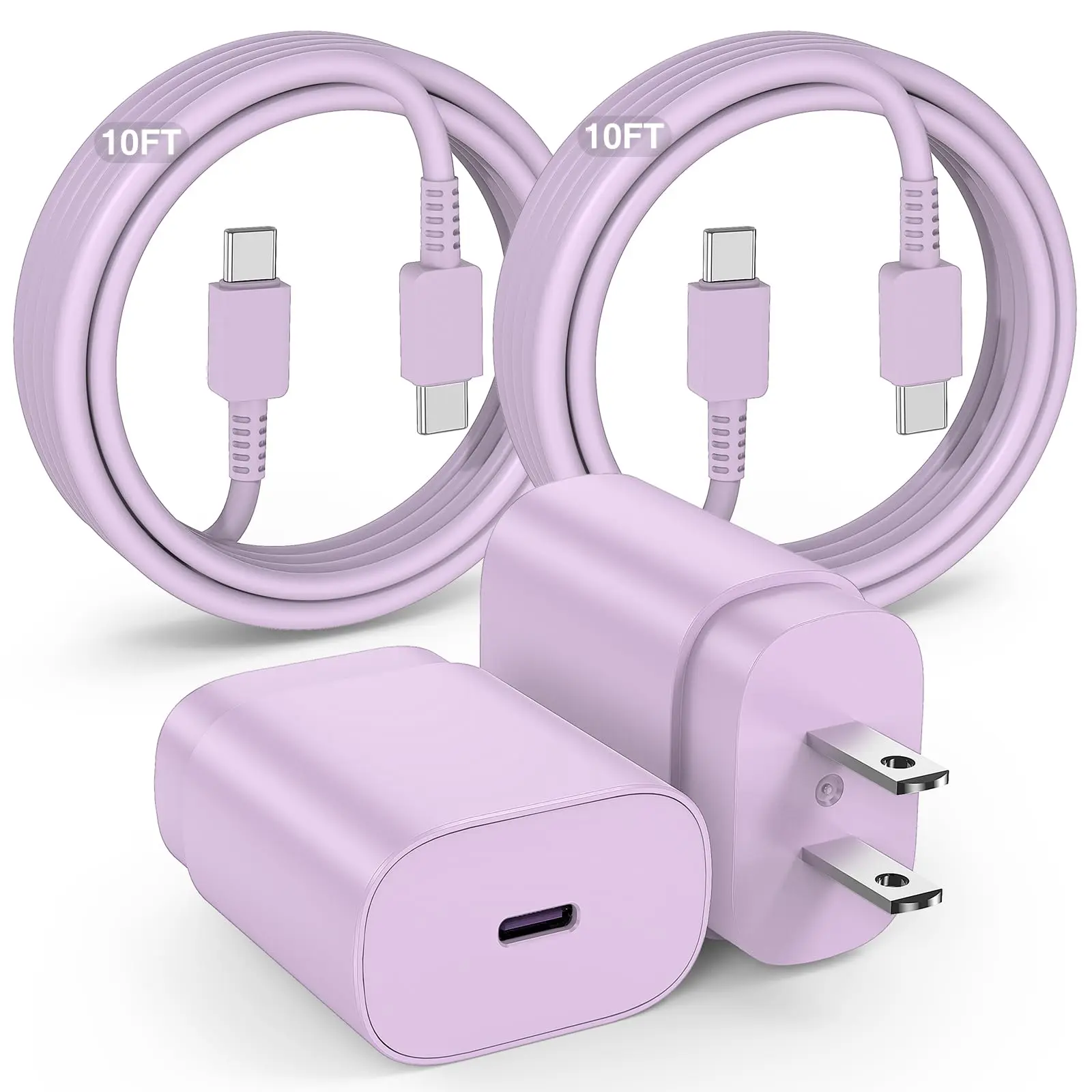 for Samsung Galaxy Super Fast Charging Cord 10FT, 25W Type C Phone Charger | Android Charger Block 2Pack& 10ft USBC Cable for Samsung Galaxy S26 S25 S24 S23 S22 S21 S20 S10 S9 S8 Plus/Ultra/FE Note20/10