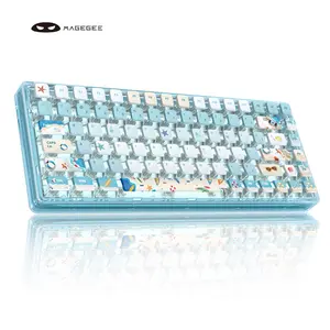 Light84 Wired Mechanical Gaming Keyboard, 84 Keys RGB LED Backlit Keyboard, Water Resistant Keyboard for Windows PC Laptop