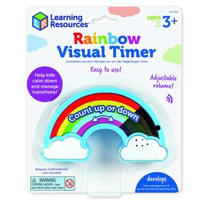Learning Resources Rainbow Visual Timer - Time Management for Children, Audio and Visual Alarms, Schedule for Kids, Social Emotional Learning Skills, Countdown for Teachers