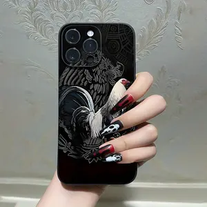 Phone Case - A Black And Red Beaked Rooster TPU Case That Offers Precise Hole Positions And Full Protection, Suitable for Iphone and samsung models.