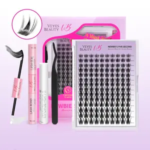 Summervibes VEYESBEAUTY Manga Lashes Invisible Dramatic Volume Cluster Lashes Individual Lash Extensions Layered Fluffy Eyelashes Lash DIY Makeup- Salon Daily