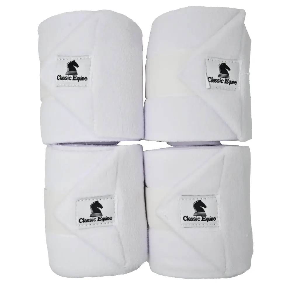 Classic Equine White Polo Wraps- Set of 4