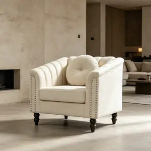 Microfiber Accent Chair, Super Soft Easy Clean Single Sofa Chair, Stain Resistant Comfy Armchair for Living Room Bedroom, Small Space Apartment Furniture