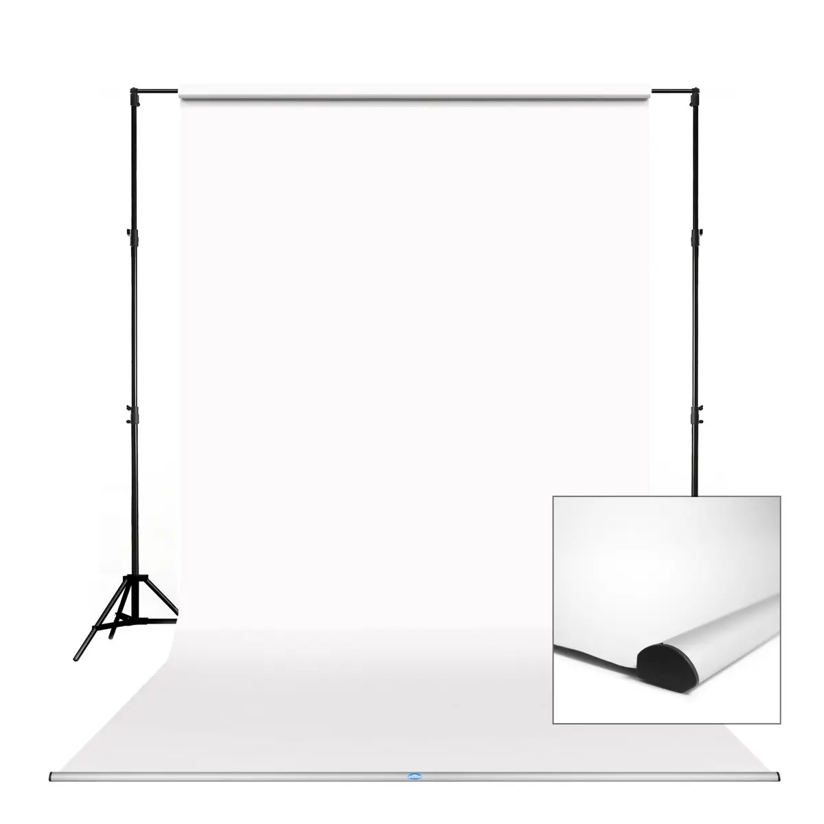 Savage 86" Background Leader Bar with 86"x36' Super White Seamless Paper Backdrop