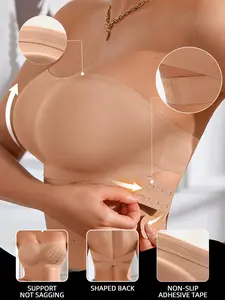 Women's Everyday Bra, Comfortable Non-Slip Design, Side Buckle Closure, Backless Strapless No Underwire Soft Fit, All Seasons Wear