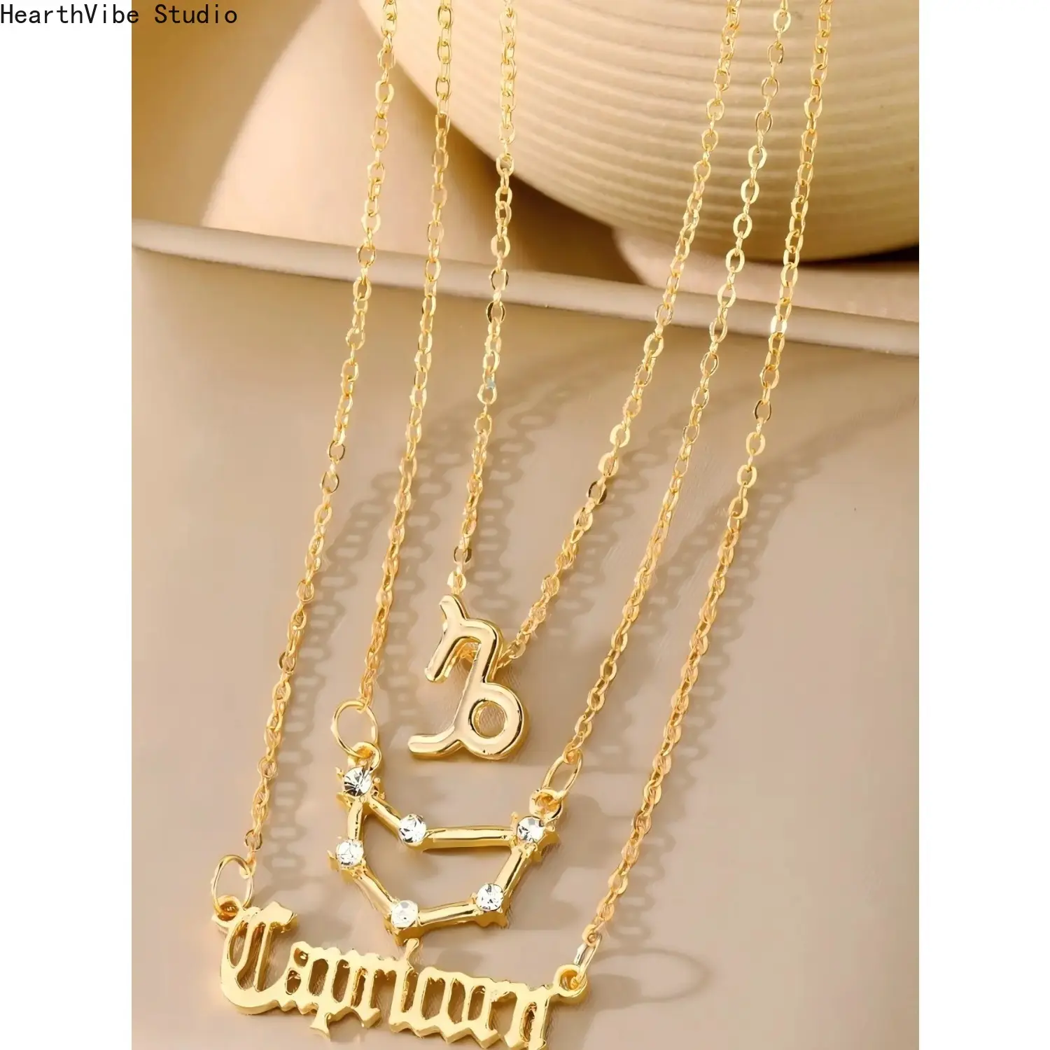 Star Constellation Necklace for Women, Dainty Gold Choker with Vintage Zodiac Charm Pendant, Birthday Gift Jewelry, Dangling Charms Necklace, Sagittarius, All Seasons, Adults, Unisex, Golden, Zodiac Signs