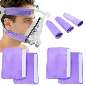 Cpap Face Mask Cover with Headband, Reusable Breathable Skin-Friendly Protective Mask for Cpap Therapy, Pressure Relief, and Comfort