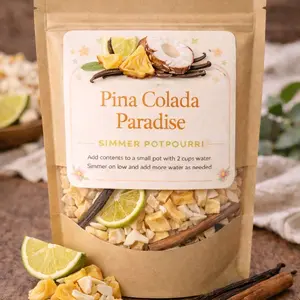 Pina Colada Paradise Simmer Potpourri | Tropical Pineapple Coconut Fragrance | Natural Stovetop Aroma | Handcrafted for Summer Home