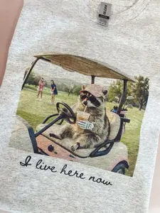 Golf Raccoon Iced Coffee Graphic Tee or Sweatshirt Unisex