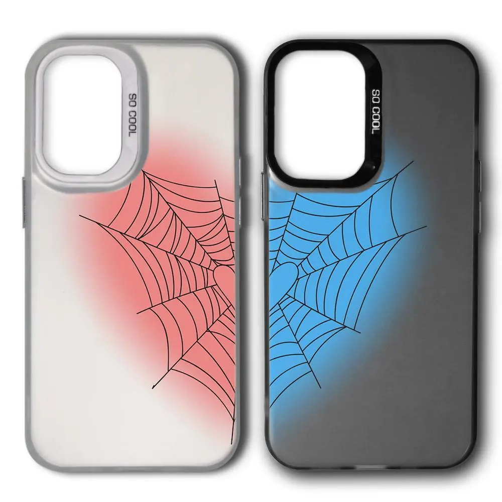 Love Spider Web Shockproof Magnetic Phone Case, Personalized Casing - Compatible with iPhone 11-17 Pro Max/Plus, Samsung S22-S25 Ultra - Smartphone/Cellphone Devices Accessory, Couple Gift, Screen Protector Compatible Cover