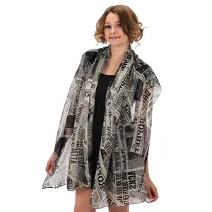 Daily Prophet Newspaper Print Lightweight Harry Potter Scarf