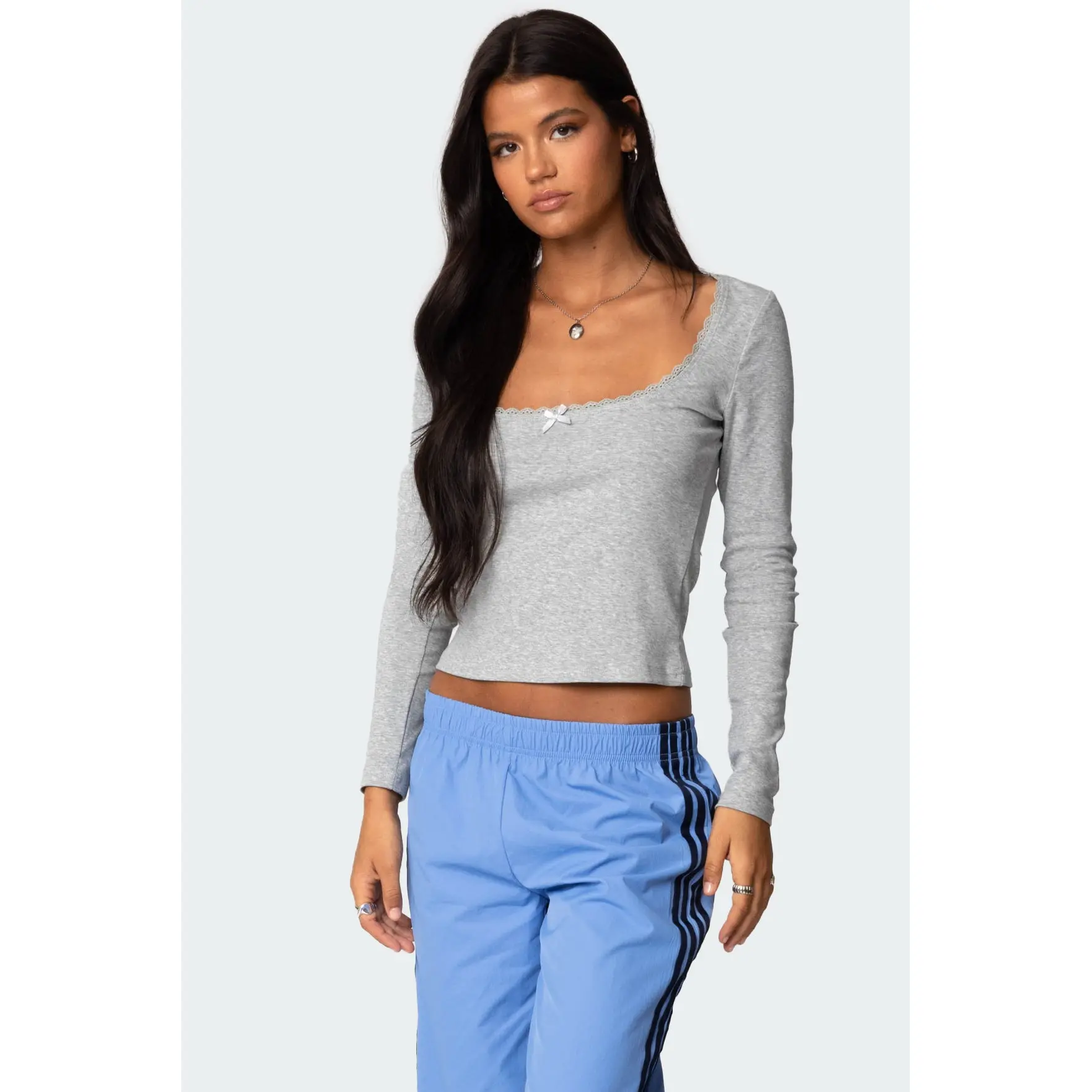 Mora Lace Trim Ribbed T Shirt