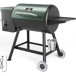 DAMNISS Pellet Smoker Grill Combo 456 SQ IN Cooking Area with PID Temperature Control 180-450°F Electric BBQ Meat Grills & Smokers for Patio Backyard Roast Outdoor