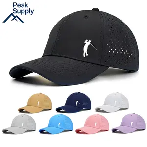Peak Supply Golf Swing Printed Baseball Caps Laser Perforated Breathable Mesh Casual Men's and Women's Hats in Multiple Colors,mens hats,cap collector,hat,everyday hat Golf Performance Hat Golf Training Hat,Unisex