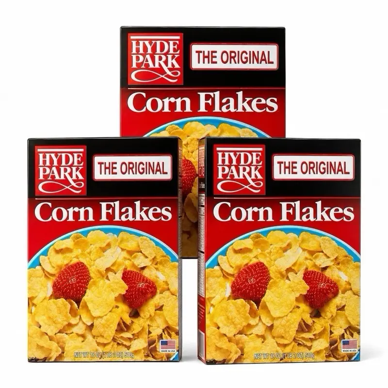 Hyde Park The Original Corn Flakes Cereal 18 oz (510 g) Pack of 3