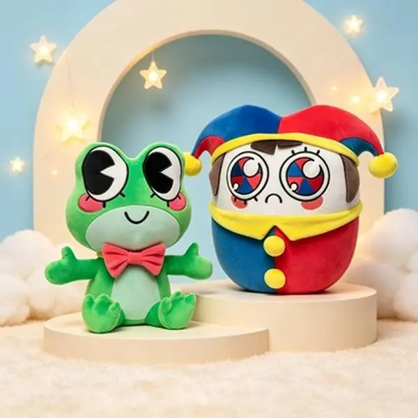 holiday gift cute yellow clown plush toy  cute sitting frog doll