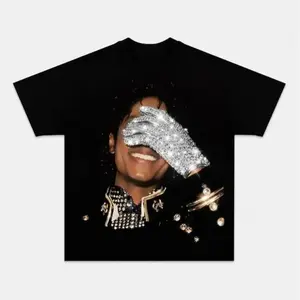 Michael Jackson Glove Graphic T-Shirt, Vintage 90s Style Casual Streetwear Tee for Music Fans