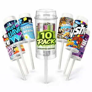 10 Pack Push Up Plastic Storage Containers Assorted Designs Reusable Packaging 10 Pack Push Up Plastic Storage Containers Assorted Designs Reusable Packaging