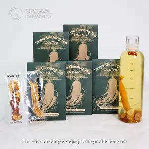 Live Special Energy Boost Tea 5 Cartons Ginseng Tea With Free Glass Bottle  11g-Carton With Ginseng, Red Dates, Bamboo, Longan