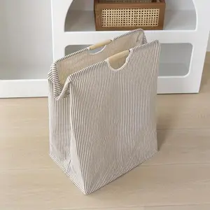 Large Capacity Foldable Laundry Basket, 1 Count Portable Clothes Toy Doll Book Storage Basket with Handle, Home Organizer for Bathroom Bedroom Living Room