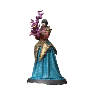 Mad Scholar Lorena Jenn 3D Resin Miniature Figurine - Handmade Artistic Game Supplies & Accessories, Paintable Fantasy Larp DnD Dungeon Encounter Statue, Intricate Resin Print with Customizable Ornaments, Home Decor Accent
