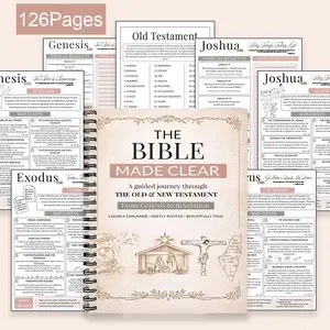 The Bible Made Clear Notebook | Guided Scripture Study Journal for Exploring the Old & New Testament, with Space for Verse Reflections, Personal Insights & Faith-Based Growth, Daily Guided Journal, Stationery Gift