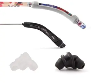 5 Pairs Soft Silicone Eyeglasses Temple Tips Sleeve Retainer,Anti-Slip Elastic Comfort Glasses Retainers For Spectacle Sunglasses Reading Glasses Eyewear anchor straps temple tip eye glass