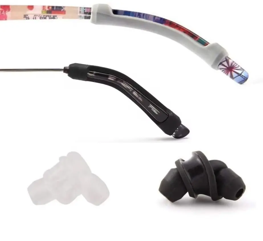 5 Pairs Soft Silicone Eyeglasses Temple Tips Sleeve Retainer,Anti-Slip Elastic Comfort Glasses Retainers For Spectacle Sunglasses Reading Glasses Eyewear anchor straps temple tip eye glass