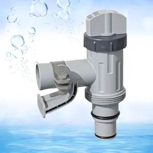 Plunger Valve with Pipe Holder, Pool Hose Adapter Replacement for Intex Above Ground Pools, Compatible with Pool Pumps and Saltwater Systems – 1 Pack
