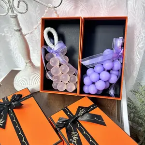 [Mother's Day Gift] 25 Count Grape Cluster Handmade Soap, Gift for Mom and Girlfriend, Plant Ingredients, Natural and Gentle, Natural Fragrance, Bathroom Decor, Aesthetic Cute Gift, Comes with Ribbon and Gift Box,tiktok shop spring glow up