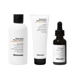 MINIMALIST Hair Density & Repair Trio with 3.5% Maleic Acid | Bond Strengthening Shampoo, Mask & Serum for Damaged Hair | Sulfate-Free, Haircare, Cleanser