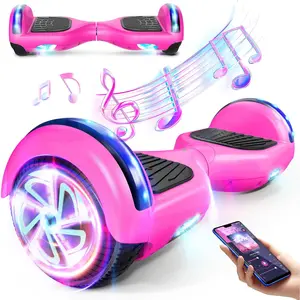 Scooter, 6.5" Scooters With Dynamic LED Lights & All Terrain Wheels, 2 * 300W Dual Motors, For Adults Boys Girls Kids Ages 6+