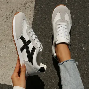 Women's Fashion Sneakers Retro Classic Trainers Casual Lace-up Stylish Tennis Running Walking Shoes Springfresh