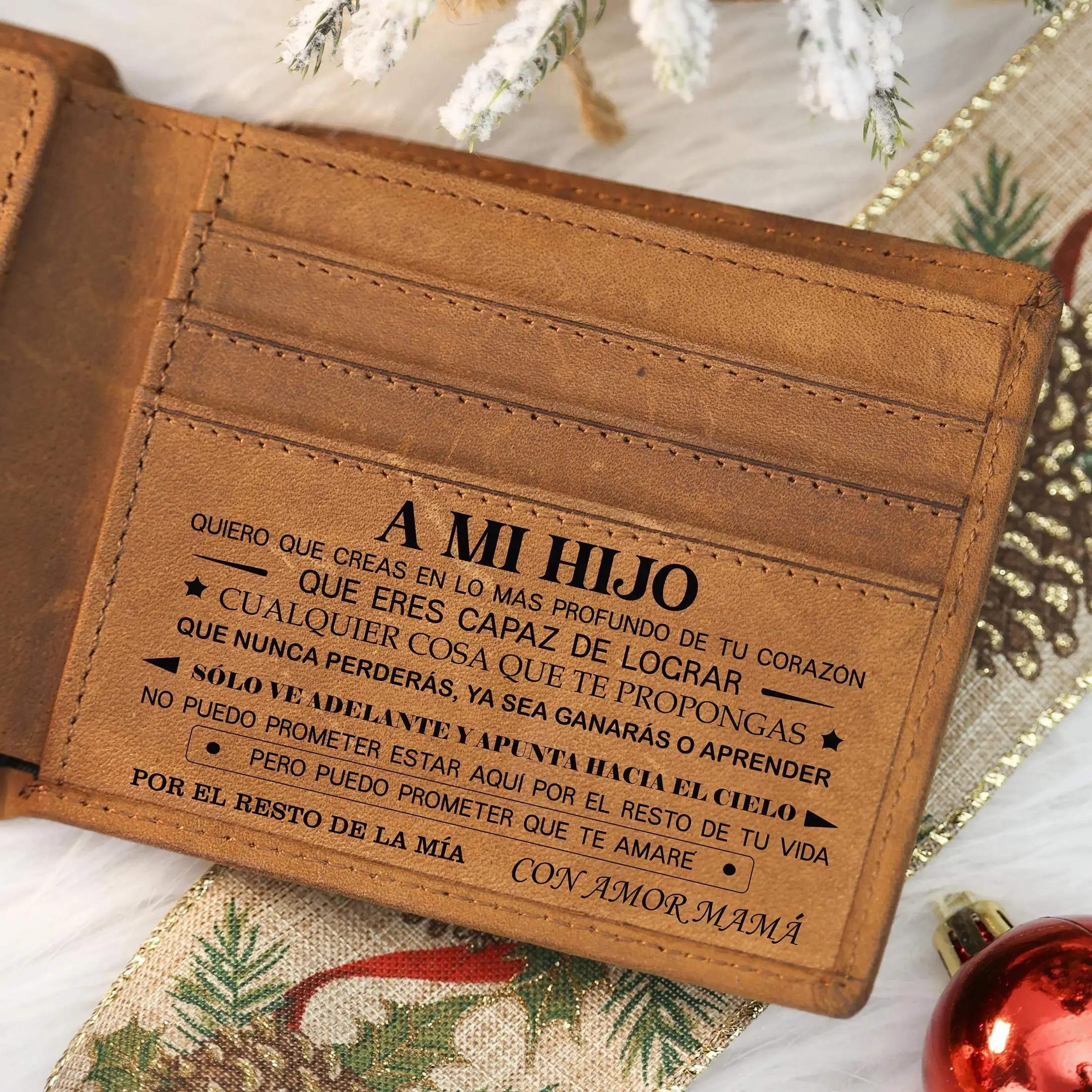 Boys' Handmade Top-Layer Cowhide Leather Wallet, Classic Fashion Design, Ideal Birthday & Graduation Gifts for Son