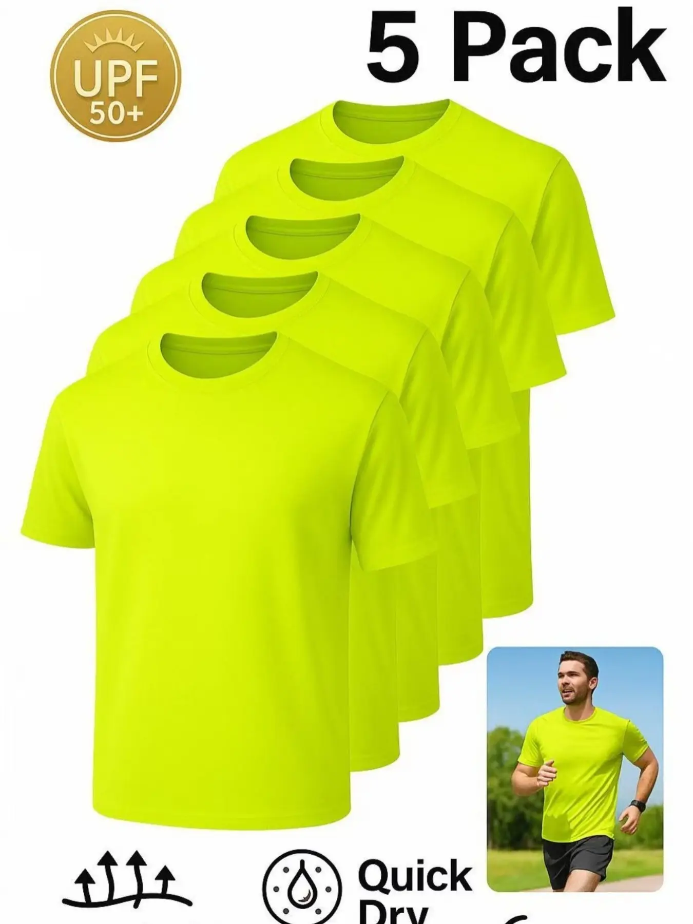Men's New Round Neck Short Sleeve T-Shirt Set, Pure Color Versatile Loose Fit, Casual Commute & Leisure Wear Streetwear, All Season Comfort, Tee