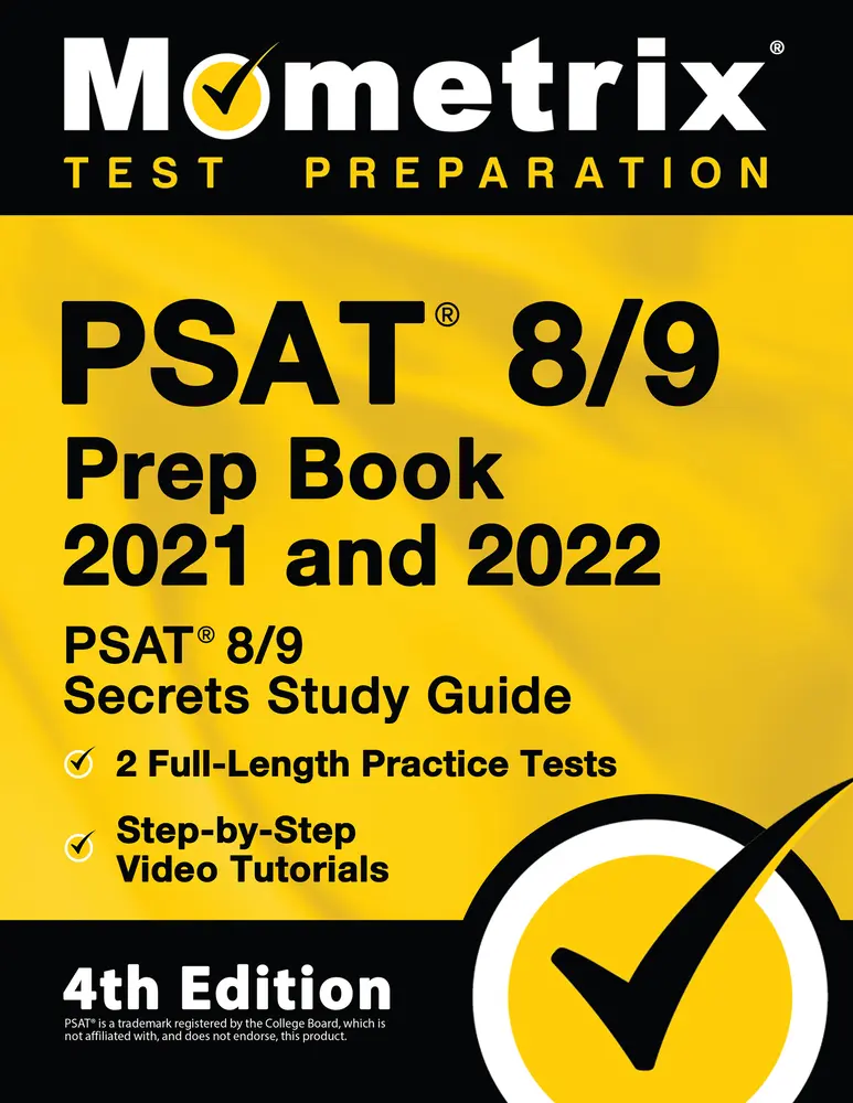 USED Book - PSAT 8/9 Prep Book 2021 and 2022 - PSAT 8/9 Secrets Study Guide, 2 Full-Length Practice Tests, Step-by-Step Video Tutorials: [4th Edition] by Matthew Bowling (Paperback) - english