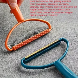 2 pieces of lightweight fabric trimmers: quickly and easily remove lint balls, fluff, and pilling from clothes, carpets, and coats! Ideal for laundries.