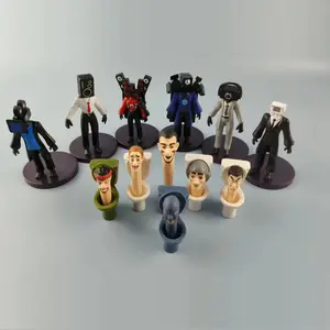 Skibidi Toilet Resin Action Figures, Toilet Man vs Monitor Man Toy Figure Model Ornament Gift