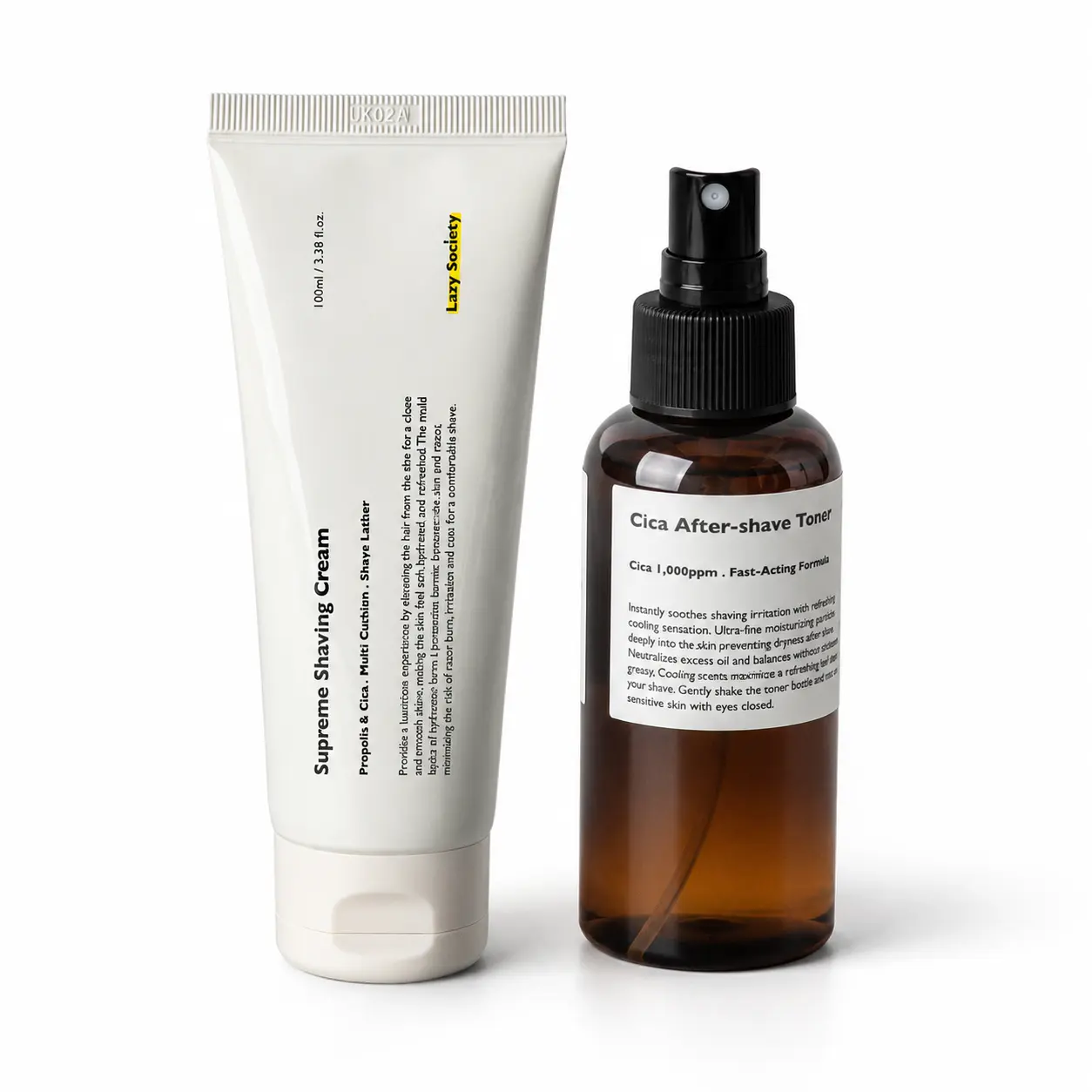 Lazy Society Shave Cream & Soothe Set – Shaving cream & Aftershave Toner Spray