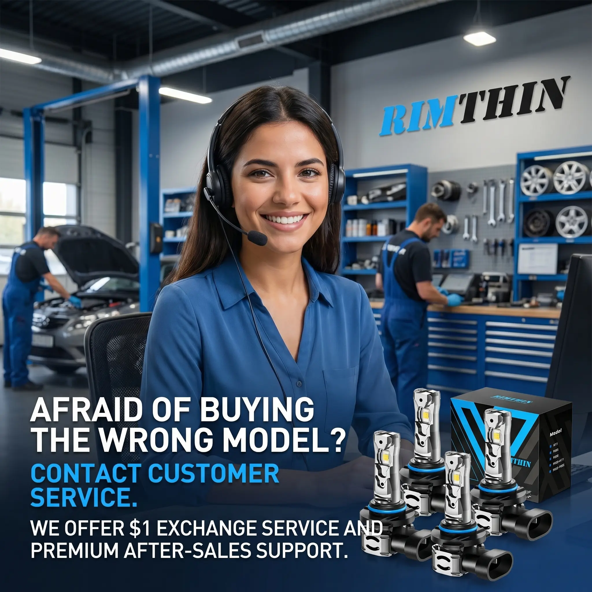 Rimthin $1 Exchange Service: No need to worry about buying the wrong model or after-sales issues.