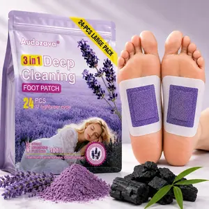 24PCS Natural Ginger & Lavender Deep Cleansing Foot Patches, Herbal Foot Pads Relieve Fatigue, Boost Circulation & Improve Sleep, Foot Odor Care for Men Women