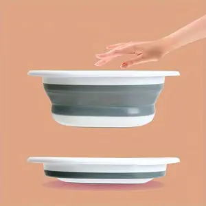 1 portable and foldable dishwashing basin, suitable for kitchen, bathroom and outdoor use. A foldable multi-functional plastic basin for good storage Home Goods