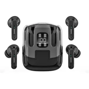 2 Pairs Wireless Earbuds Bluetooth 5.5 ,Wireless Ear Buds HIFI Bass Stereo Headphones with Noise Cancelling, LED Display Power in Ear Earphones Waterproof 120H Playtime for Laptop Pad Phones (Black)