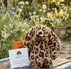 100% Genuine Jellycat Cobblehop Leopard Print Bunny Plush–With Dust Bag/NWT-1 PC