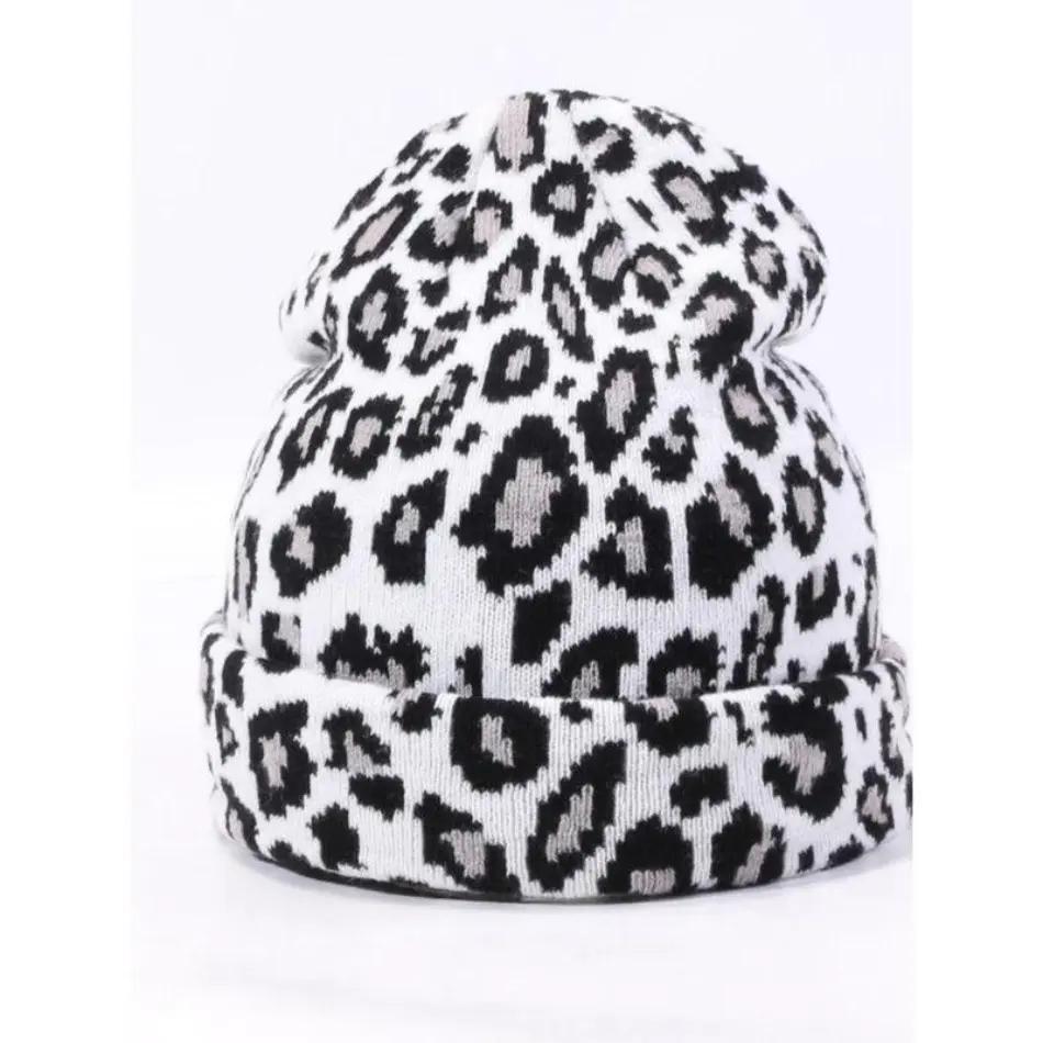 2026 Upgrade Leopard Print Knit Beanie - Unisex Trendy Hat, Warm Sports & Outdoor Headwear for Men Women, Fall Winter Daily Wear, TikTok Shop Black Friday Thanksgiving Deal