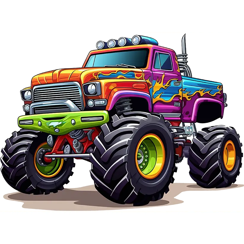DTF Transfer – CQ Monster Truck Multi Sizes