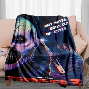 Terrifier (10) Printed plush blankets are suitable for all seasons, soft and comfortable for sofas, mattresses, offices, outdoor use, camping, travel, and home use. Perfect for Black Friday,