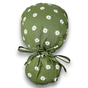 Daisy Ponytail scrub cap for women with satin lined option by Paradise Caps.
